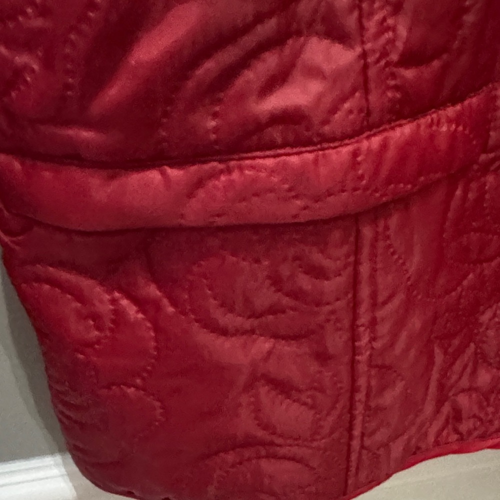 Red Quilted Women's Jacket JG Hook Sz medium - Picture 5 of 9